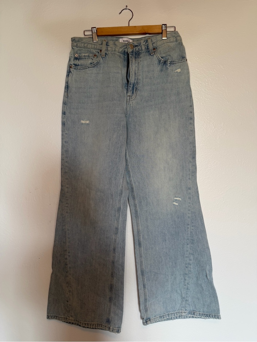 PISTOLA Light Wash Women’s Wide Leg Jeans - Classic Casual